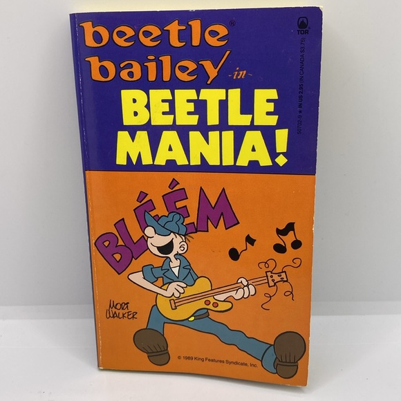 Beetle Bailey in Beetle Mania! By Mort Walker Scarce Rare Tor Humor Paperback - Picture 10 of 10
